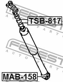 Втулка, амортизатор FEBEST MAB-158 - изображение 3