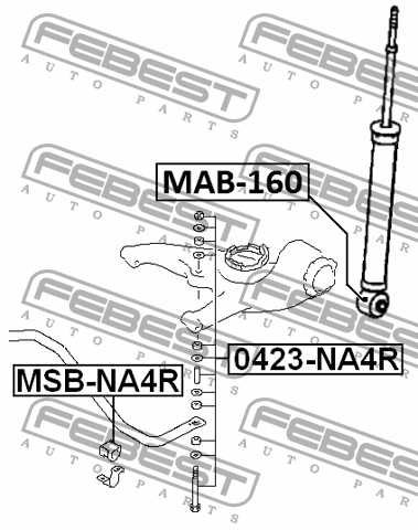 Сайлентблок задн амортизатора MITSUBISHI GRANDIS NA4W/NA8W 2003-2009 <b>FEBEST MAB-160</b> - изображение 1