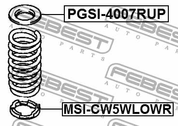 Проставка задн пружины нижняя MITSUBISHI OUTLANDER 2006-2012 <b>FEBEST MSI-CW5WLOWR</b> - изображение