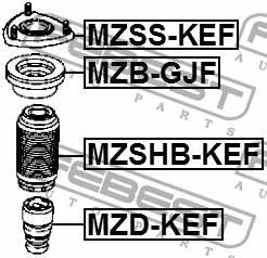 Подшипник опоры амортизатора MAZDA CX-5 KE 2011- <b>FEBEST MZB-GJF</b> - изображение 1