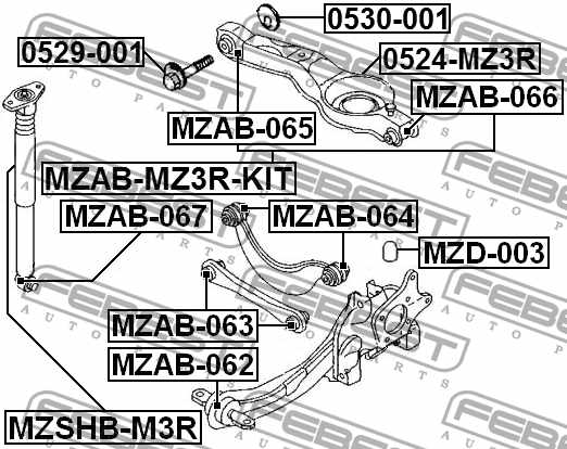 Амортизатор задний <b>FEBEST MZD-003</b> - изображение 3