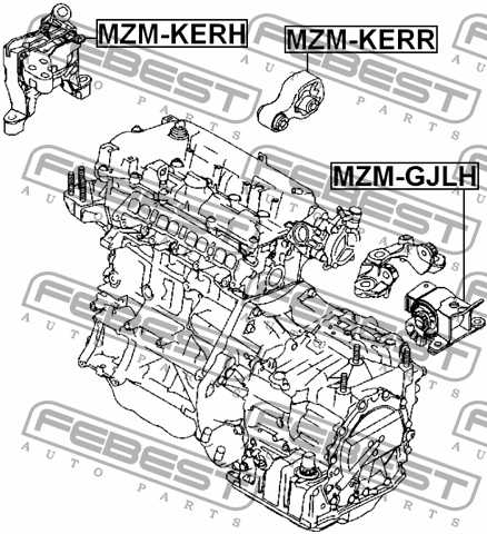 Опора двигателя правая MAZDA CX-5 KE 2011- <b>FEBEST MZM-KERH</b> - изображение 1