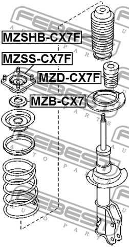 Пыльник амортизатора передний MAZDA CX-7 ER 2006-2012 <b>FEBEST MZSHB-CX7F</b> - изображение 2