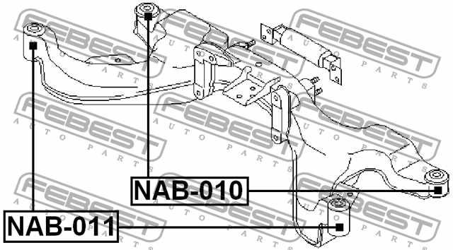 Втулка балки моста FEBEST NAB-011 - изображение 3