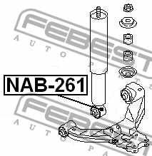 Втулка, амортизатор FEBEST NAB-261 - изображение 3