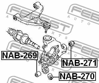 Сайлентблок <b>FEBEST NAB-270</b> - изображение 1