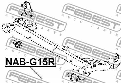 Сайлентблок задней балки NISSAN ALMERA G15RA 2012- <b>FEBEST NAB-G15R</b> - изображение 2
