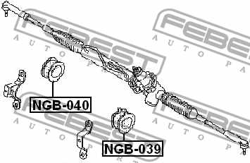 Опора рулевой рейки <b>FEBEST NGB-040</b> - изображение 1