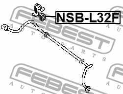 Опора стабилизатора FEBEST NSB-L32F - изображение 3