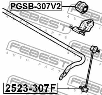 Опора стабилизатора FEBEST PGSB-307FV2 - изображение 3