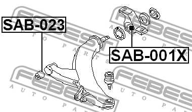 Сайлентблок рычага передний SUBARU IMPREZA G11 2000.02-2007.04 [JP] <b>FEBEST SAB-023</b> - изображение