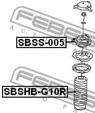 Пыльник заднего амортизатора FEBEST SBSHB-G10R - изображение 1