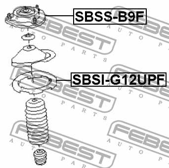 Проставка пружины верхняя SUBARU LEGACY B12 1998-2003 <b>FEBEST SBSI-G12UPF</b> - изображение 1