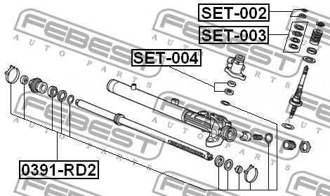 Ремкомплект рул рейки HONDA ACCORD CL# 2002-2008 <b>FEBEST SET-004</b> - изображение 1