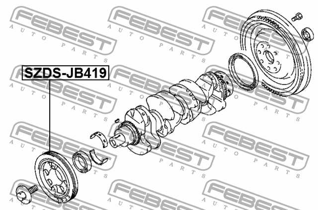 Шкив коленвала SUZUKI GRAND VITARA/ESCUDO JB416/JB420/JB627 2006-2014 <b>FEBEST SZDS-JB419</b> - изображение 2