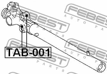 Сайлентблок рулевой рейки FEBEST TAB-001 - изображение 1