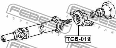 Подшипник, промежуточный подшипник карданного вала FEBEST TCB-019 - изображение 3