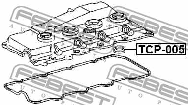 Кольцо уплотнительное свечного колодца подходит для TOYOTA LAND CRUISER PRADO GRJ12#, KDJ12#, RZJ12#, TRJ12#, VZJ12# 2002.09-2009.08 [JP] <b>FEBEST TCP-005</b> - изображение 2