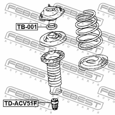 Отбойник передн амортизатора TOYOTA CAMRY 2011- <b>FEBEST TD-ACV51F</b> - изображение 1
