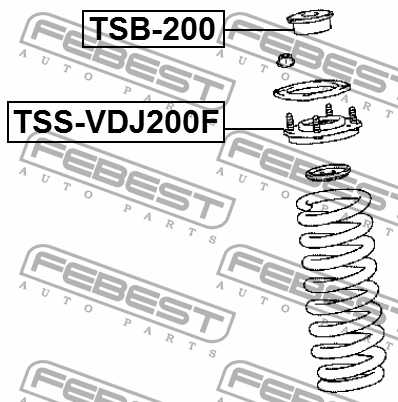 Втулка амортизатора передняя TOYOTA LAND CRUISER 200 <b>FEBEST TSB-200</b> - изображение 1