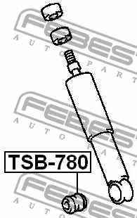 Дистанционная труба, амортизатор FEBEST TSB-780 - изображение 3