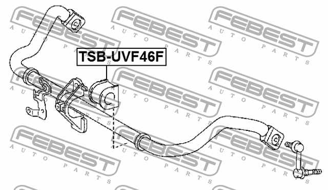 Опора стабилизатора FEBEST TSB-UVF46F - изображение 3