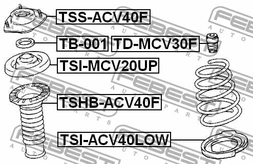 Тарелка пружины FEBEST TSI-ACV40LOW - изображение 3