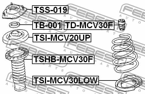 Тарелка пружины FEBEST TSI-MCV30LOW - изображение 3