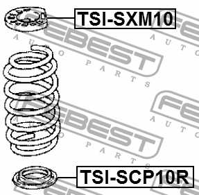 Проставка задн пружины нижняя TOYOTA YARIS P1 <b>FEBEST TSI-SCP10R</b> - изображение