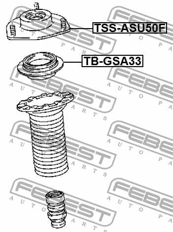 Опора амортизатора TOYOTA HIGHLANDER/KLUGER ASU50,GSU5# 2013.12- <b>FEBEST TSS-ASU50F</b> - изображение