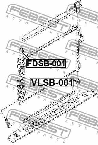 Втулка крепления радиатора подходит для VOLVO S80 II 2007-2016 <b>FEBEST VLSB-001</b> - изображение 1