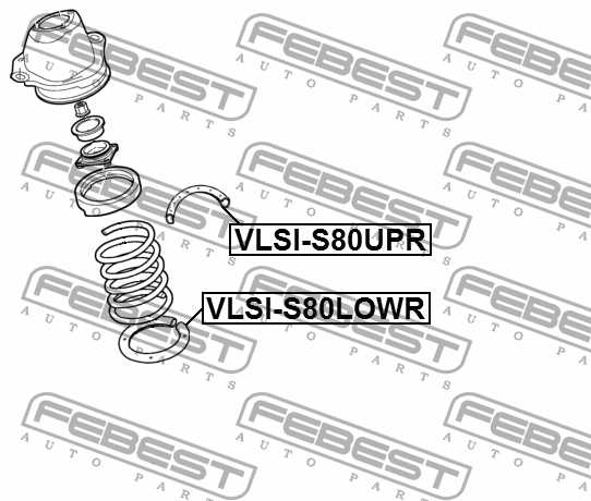 Проставка задней пружины верхняя подходит для VOLVO S60 I 2002-2009 <b>FEBEST VLSI-S80UPR</b> - изображение 1