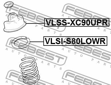 Опора амортизатора задняя VOLVO XC90 2003- <b>FEBEST VLSS-XC90UPR</b> - изображение 1