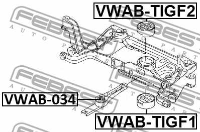 Сайлентблок задн опоры двигателя AUDI Q3 2011- <b>FEBEST VWAB-034</b> - изображение 1