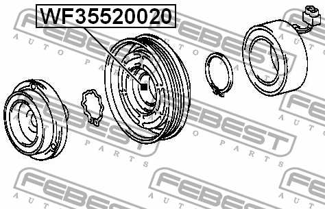 Подшипник кондиционера HONDA, MAZDA. MITSUBISHI (35x52x20) <b>FEBEST WF35520020</b> - изображение 2