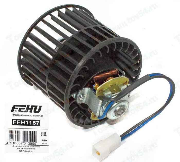 Мотор отопителя Волга, Газель(с 2003), ВАЗ 2108-2110 (аналог 45.3730) <b>FEHU FFH1157</b> - изображение