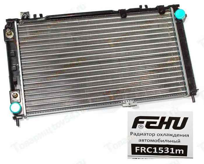 Радиатор охлаждения ВАЗ 2190-2192 Гранта АТ  без кондиционера алюминиевый <b>FEHU FRC1531m</b> - изображение