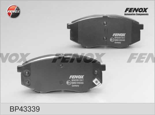 Колодки передние Hyundai Tucson, IX35, 2.0-2.4, 10- <b>FENOX BP43339</b> - изображение 1