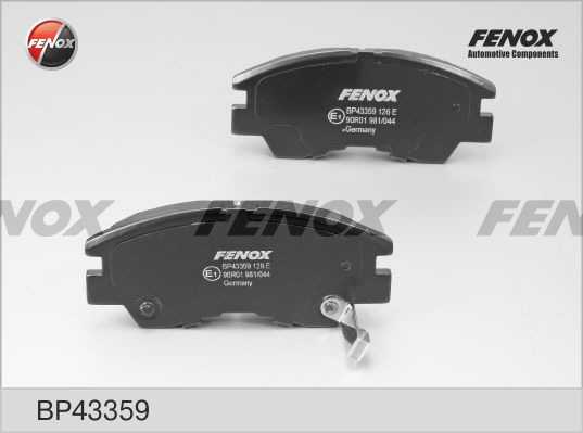 Колодки передние Mitsubishi Pajero 2.5TD-3.0, 87-91, L300 1.6-2.5TD, -94 <b>FENOX BP43359</b> - изображение 1