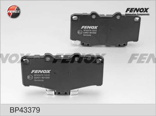 Колодки передние Toyota Land Cruiser 4.0-4.2TD 90-, 4Runner 2.4-3.0TD, 87-96 <b>FENOX BP43379</b> - изображение 1