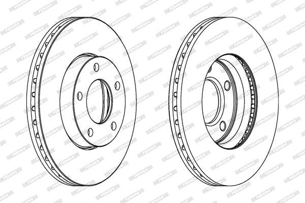 Диск тормозной передний MAZDA 3 (BK, BL) <b>FERODO DDF1311C</b> - изображение