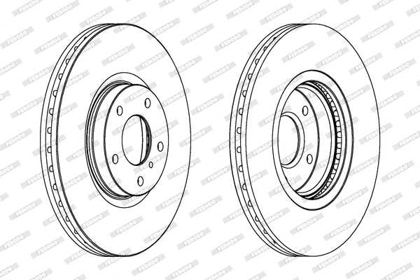 Диск тормозной передний INFINITI G, M, NISSAN MURANO (Z50, Z51) <b>FERODO DDF1505C-1</b> - изображение