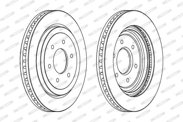 Диск тормозной 1 шт <b>FERODO DDF1611C-1</b> - изображение