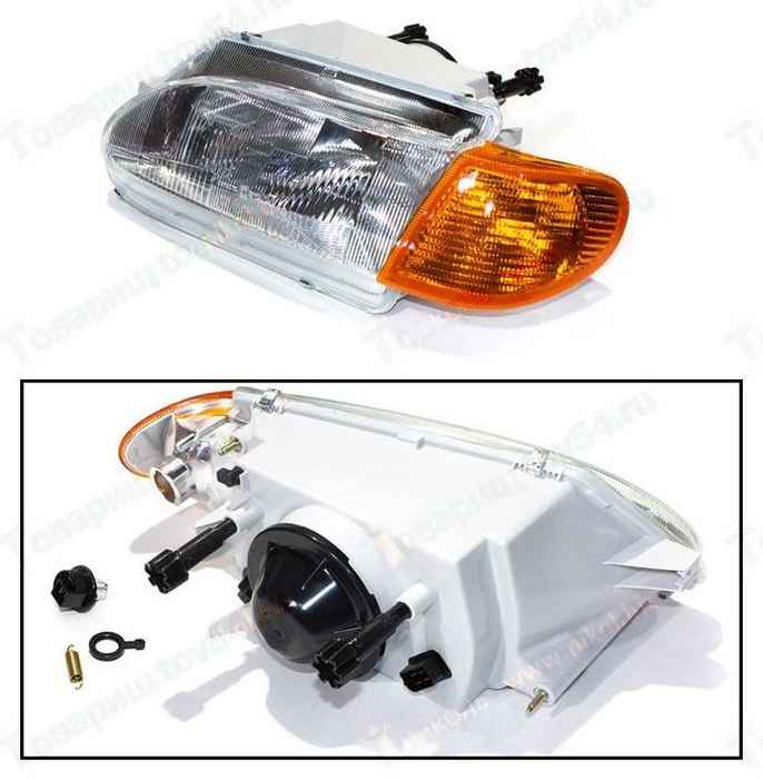 Фара ВАЗ 2115 с желтым поворотником левая (аналог BOSCH) без ламп <b>Формула света 210141.3711</b> - изображение