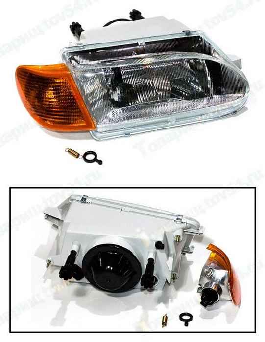 Фара ВАЗ 2115 с желтым поворотником правая (аналог BOSCH) без ламп <b>Формула света 21014.3711</b> - изображение