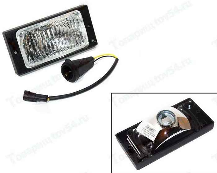 Фара противотуманная ВАЗ 2110-2115, 2123 Нива Шевроле белая скругленные углы без лампы <b>Формула света 2110-01.3743 ш</b> - изображение