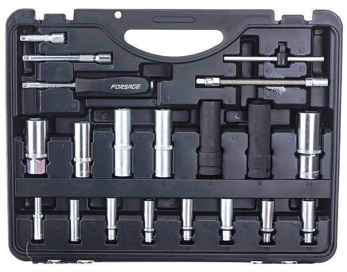 Набор инструментов 1/4", 1/2" FORSAGE 4941-5 (4-32 мм, 6 гран., 94 предм.) - изображение 6