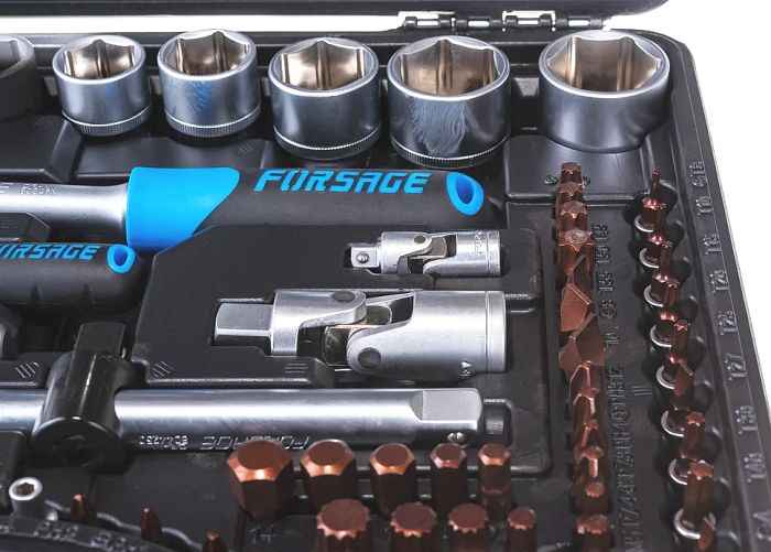 Набор инструментов 1/4", 1/2" FORSAGE 4941-5 (4-32 мм, 6 гран., 94 предм.) - изображение 7