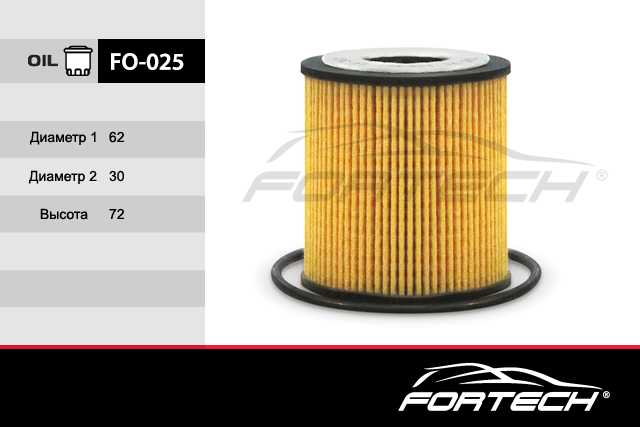 Фильтр масляный FORD: Galaxy II (06~), Mondeo III <b>FORTECH FO025</b> - изображение 1