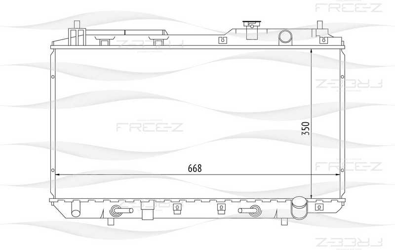 Радиатор HONDA CR-V 95-> <b>FREEZ KK0239</b> - изображение Радиатор HONDA CR-V 95-> <b>FREEZ KK0239</b> - изображение